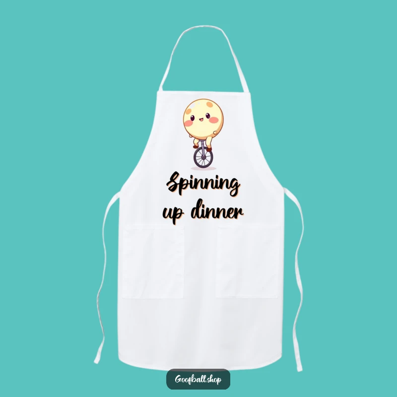 Funny Unicycle Chef Apron: Spotty Wobble Kitchen Wear, Hilarious Cooking Gift