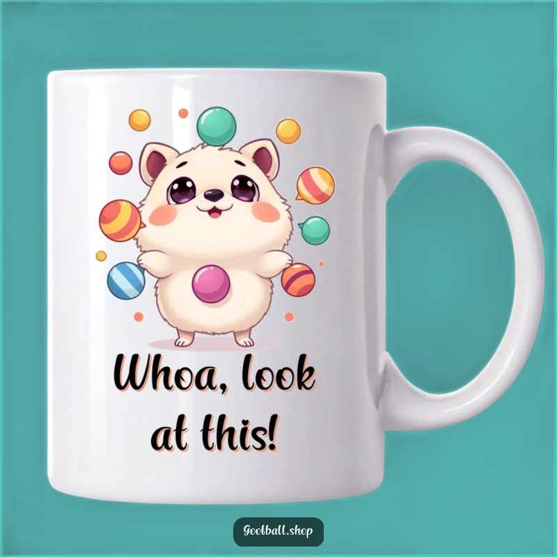Funny Juggling Animal Mug: Astonished Fun Gift