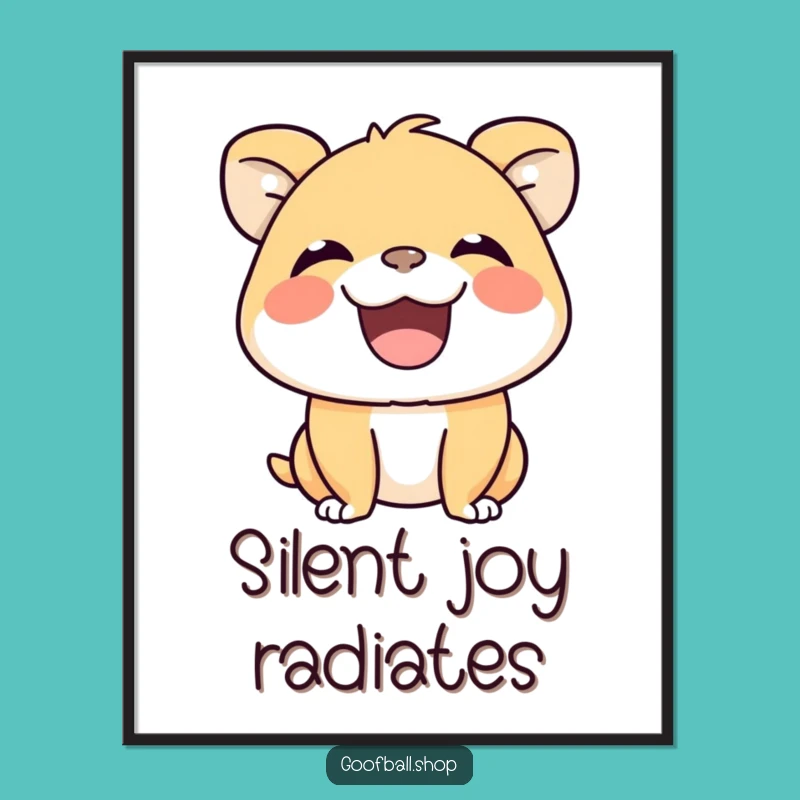 Funny Animal Grin Digital Art: Instant Happy Vibes, Perfect Decor Gift!