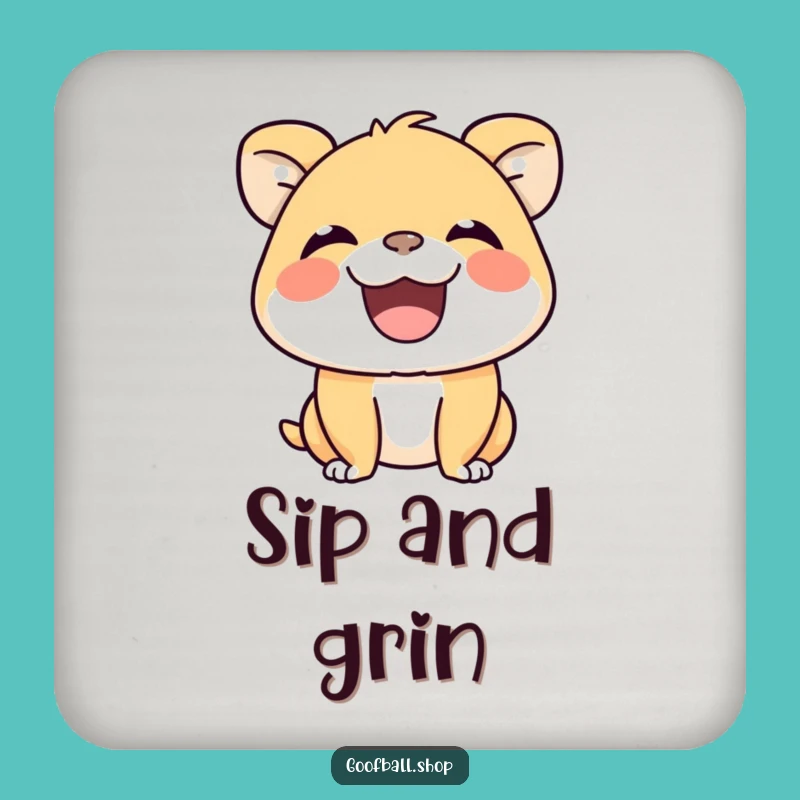 Funny Animal Grin Drink Coaster: Smile with Every Sip, Perfect Gift!
