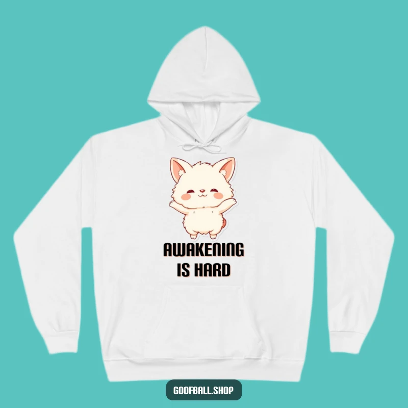 Cozy Funny Fluffy Hoodie: Comical Stretch Design, Warm and Hilarious Gift