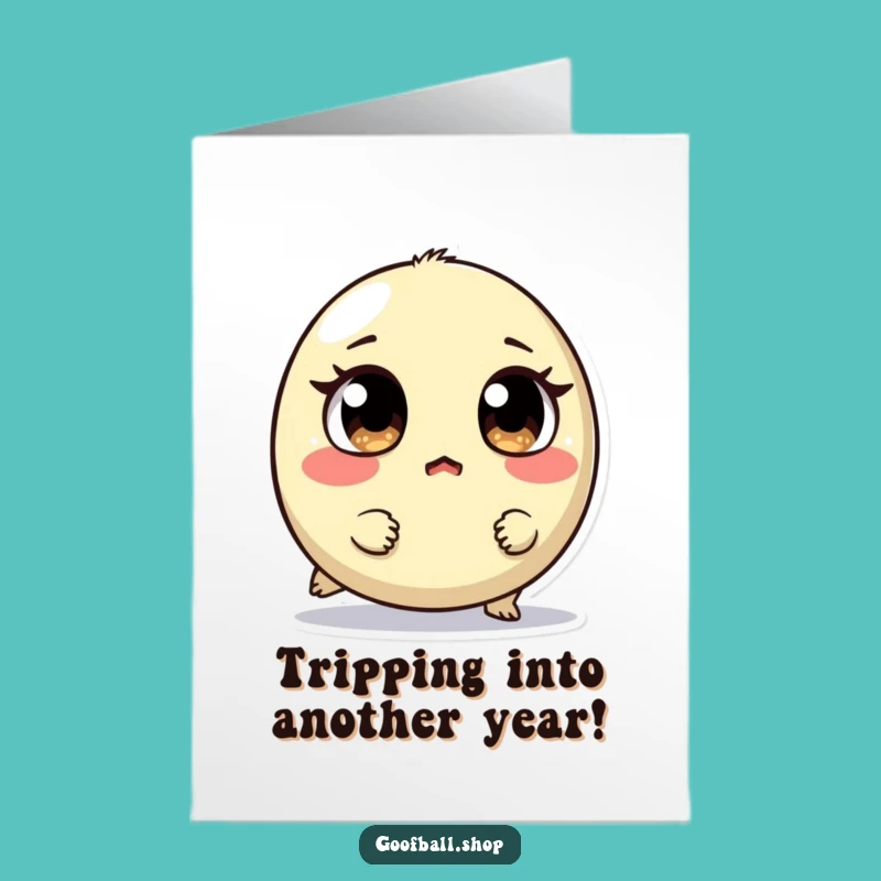 Free Printable Birthday Card: Funny Tripping Creature, Hilarious Birthday Surprise Downloadable