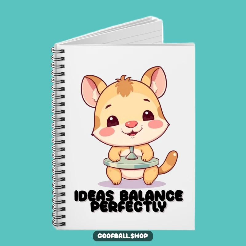 Funny Animal Plate Balancing Notebook: Jot Down Ideas, Perfect For Notes Gift!