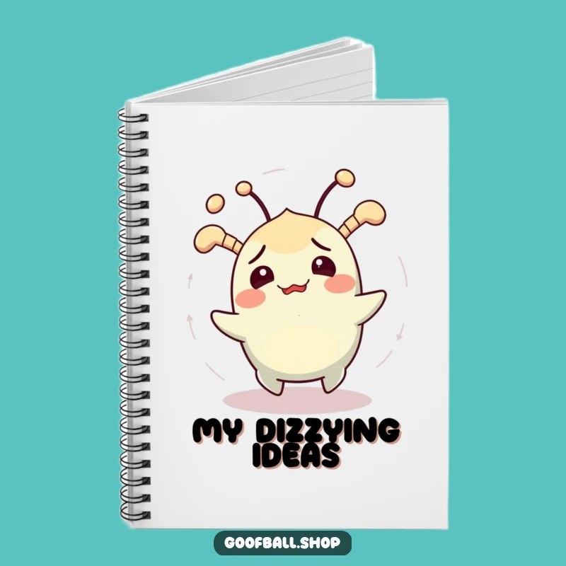Funny Notebook: Dizzy Creature Spins, Jot Down Your Confused Thoughts